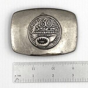 Vintage Snap-on Tools 60th Anniversary Belt Buckle 1920-1980 Solid Silver Bronze